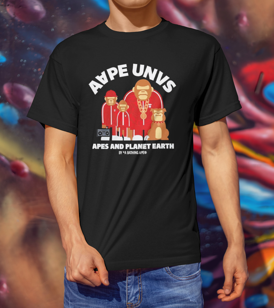 AAPE UNVS Apes And Planet Earth By A Bathing Ape T-Shirt