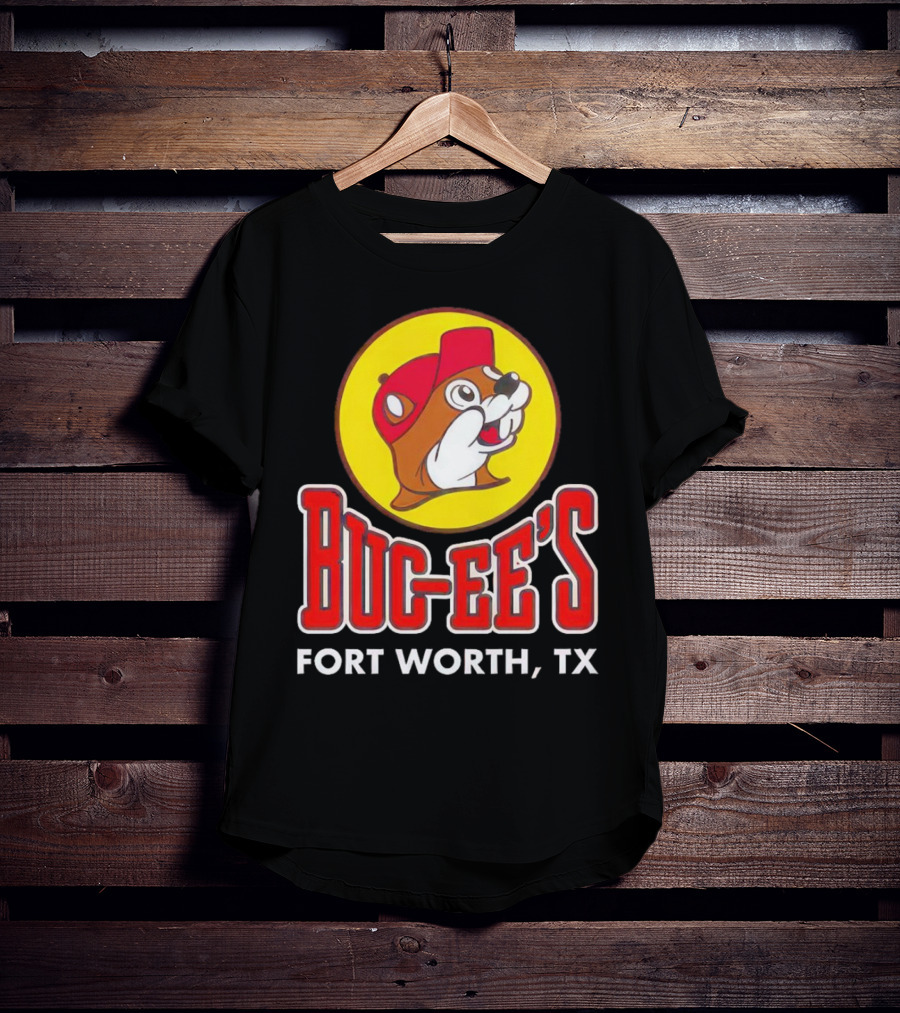 Buc-Ee's Fort Worth TX Logo With Beaming Beaver T-Shirt