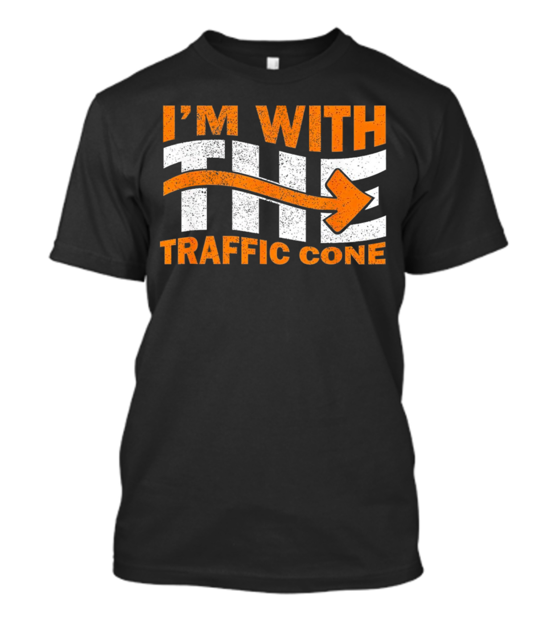 I’m With The Traffic Cone Arrow Humor T-Shirt