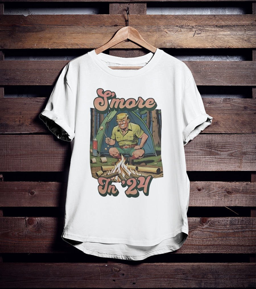 S’more In 24 Camping Scene With Fire And Tent T-Shirt