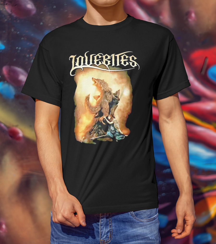 LOVEBITES Wolf Warrior Art With Knight And Sword T-Shirt