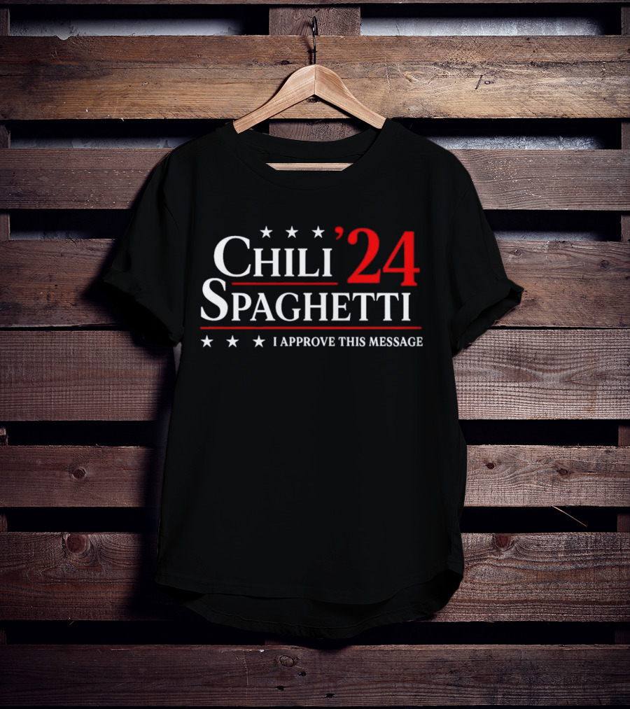 Chili Spaghetti ’24 I Approve This Message Stars Red White T-Shirt