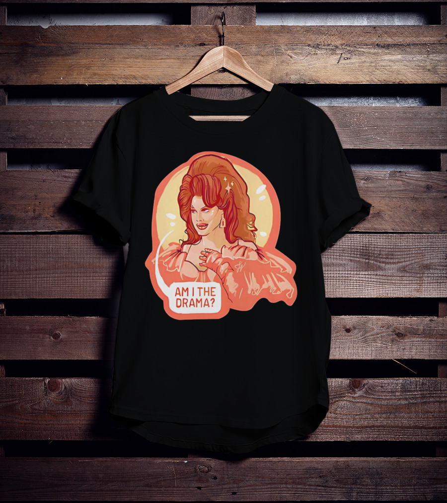 Am I The Drama? Bold Diva With Glamorous Hair And Earrings T-Shirt