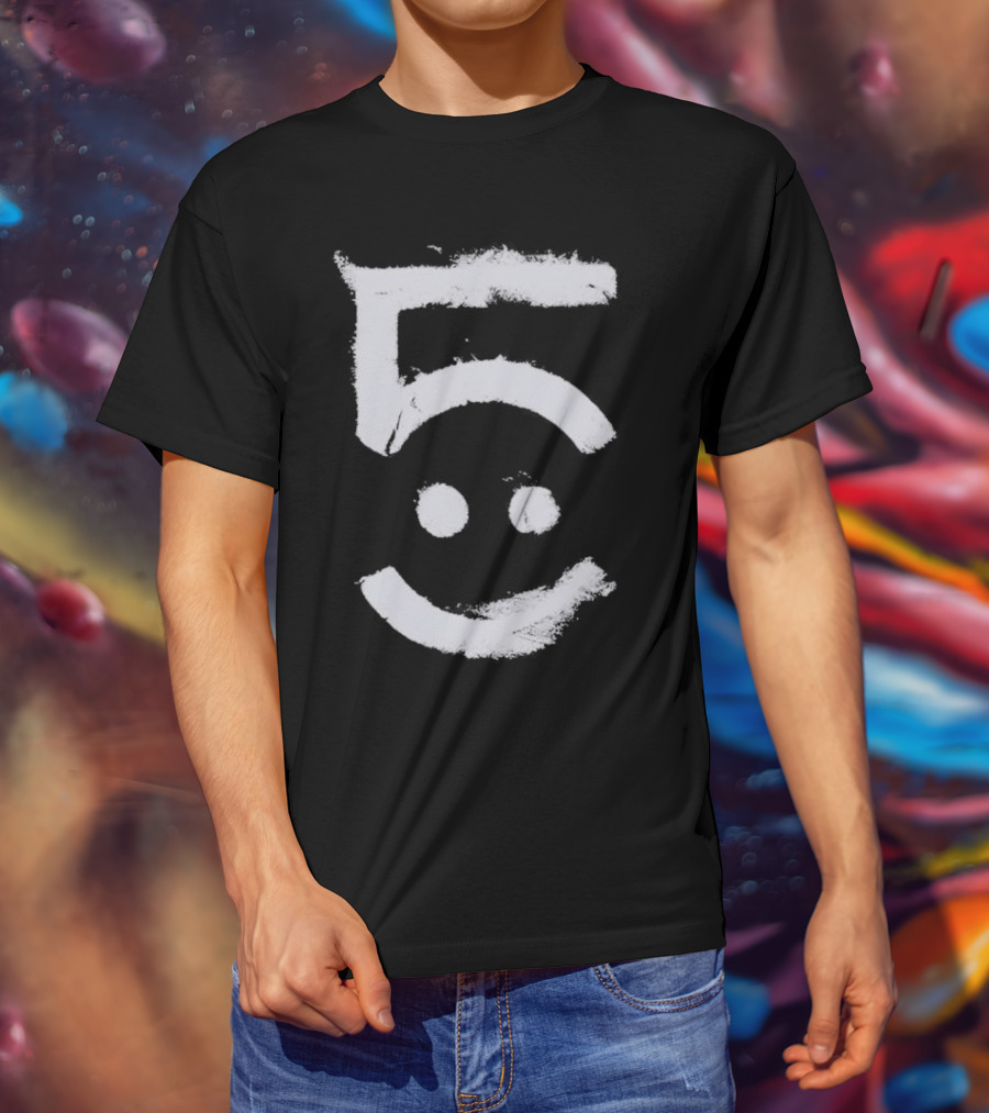 Awolnation Five Smiley Face Brushstroke T-Shirt