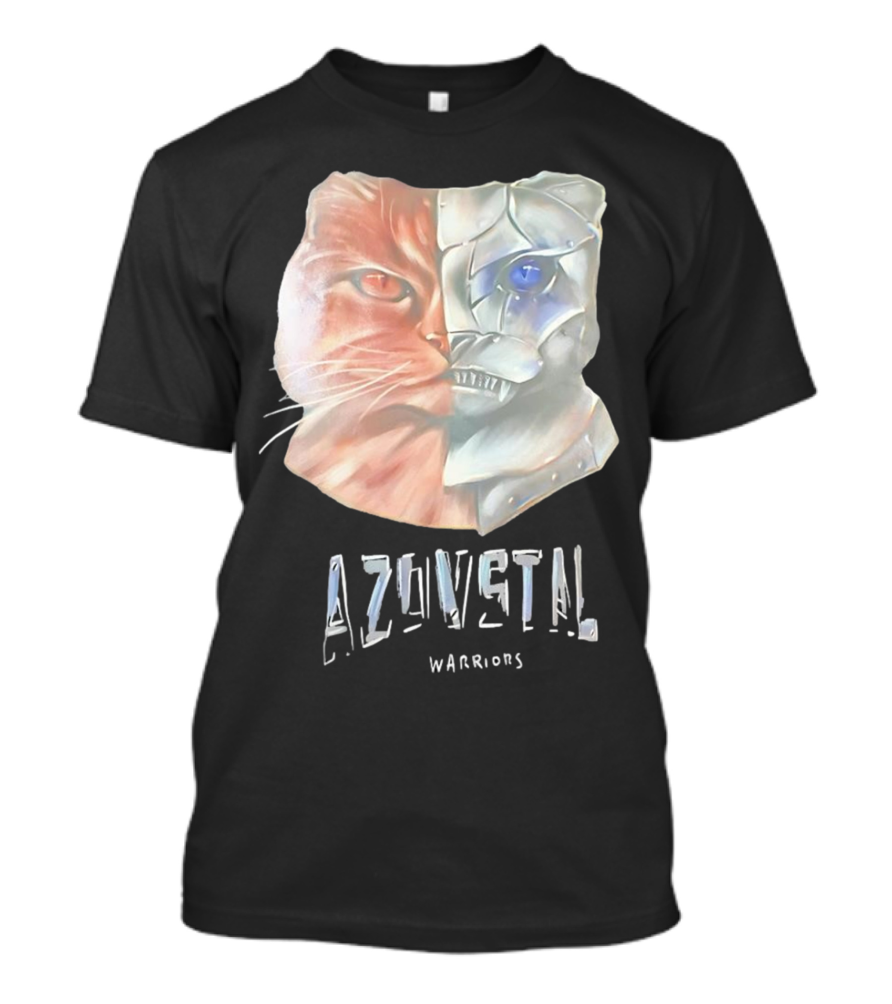 Azovstal Warriors Cat Dual Face Fusion T-Shirt