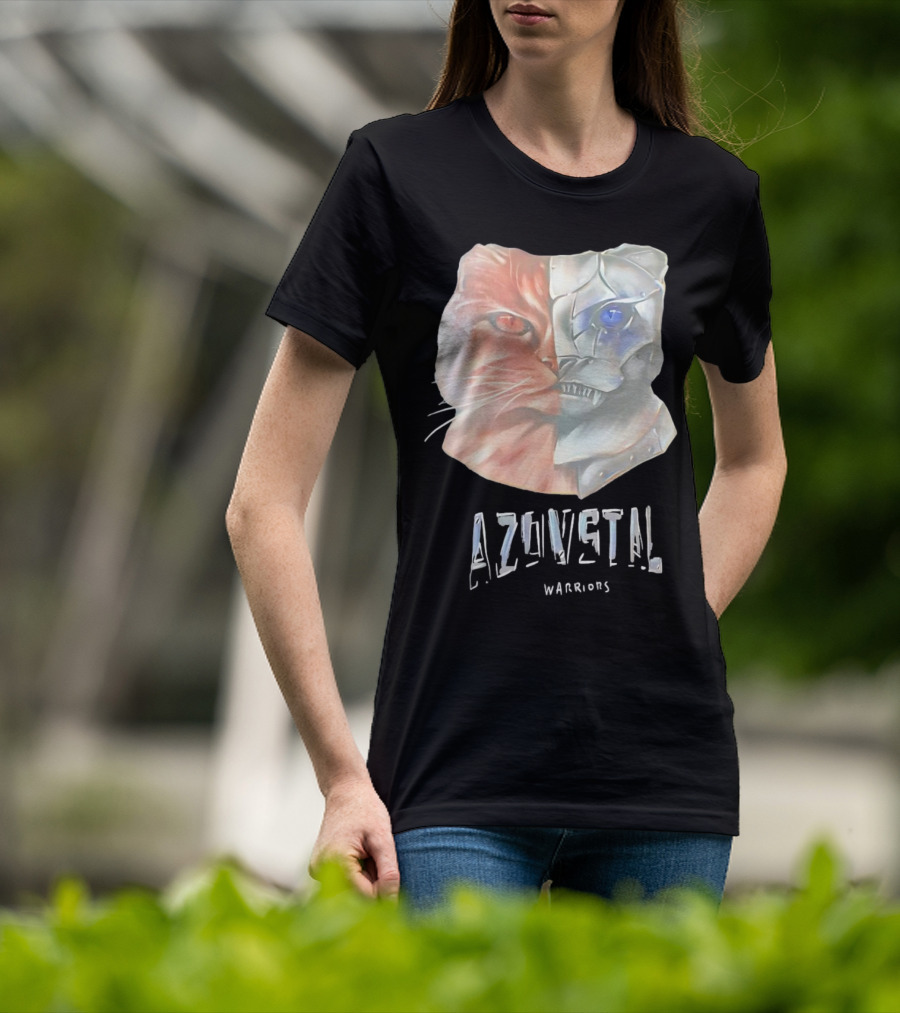 Azovstal Warriors Cat Dual Face Fusion T-Shirt