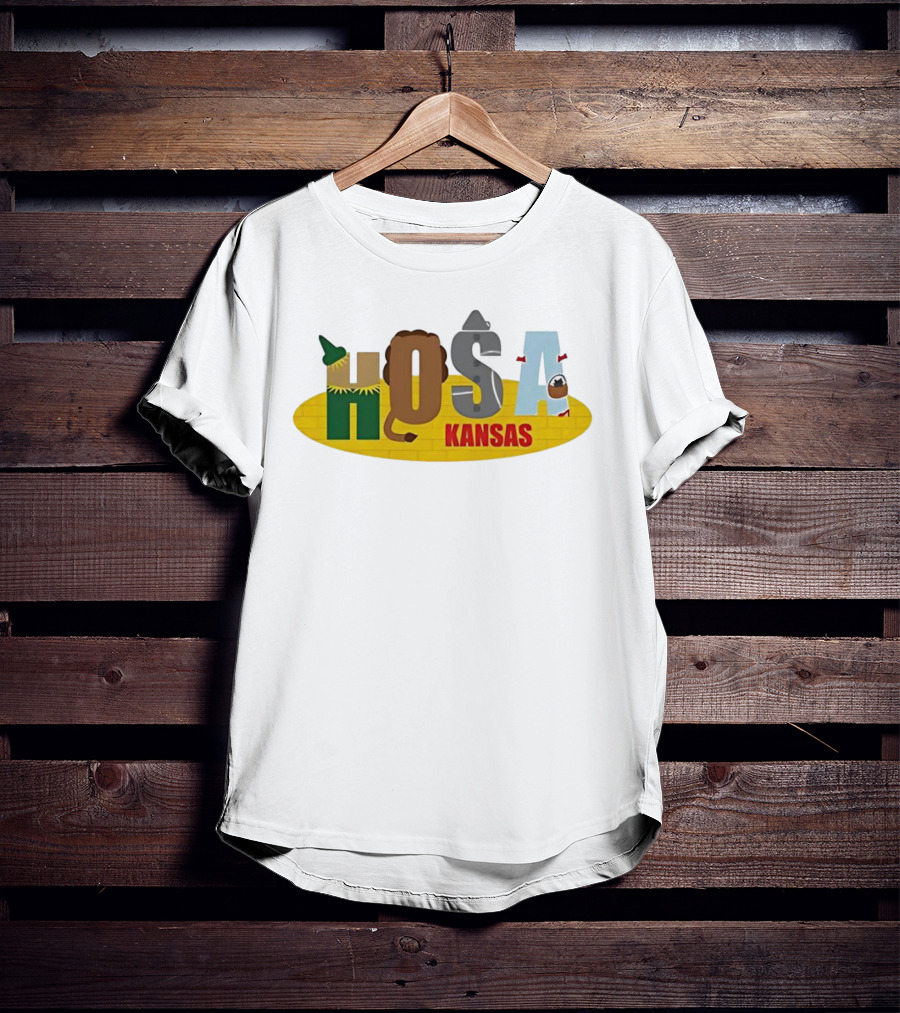 Hosa Kansas Yellow Brick Wizard Lion Tinman Scarecrow T-Shirt