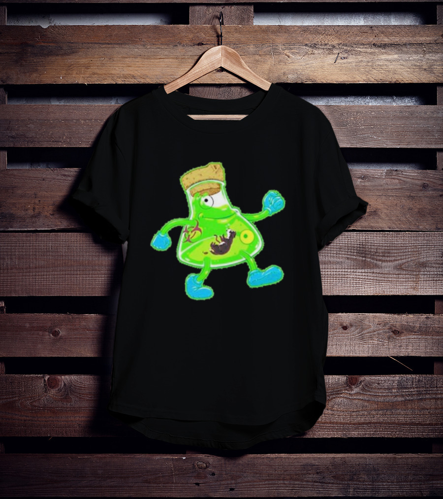 Toxic Soy Monster Beaker Creature With Biohazard T-Shirt