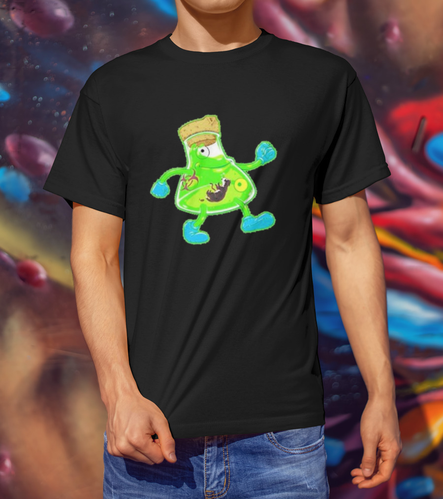 Toxic Soy Monster Beaker Creature With Biohazard T-Shirt