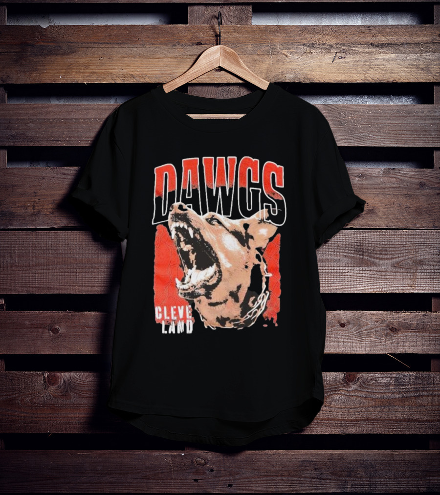 DAWGS Cleveland Browns Vintage Retro Fierce Dog T-Shirt