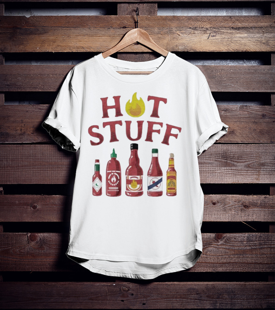HOT STUFF Hot Sauce Bottles Collection Hottah The Bettah T-Shirt