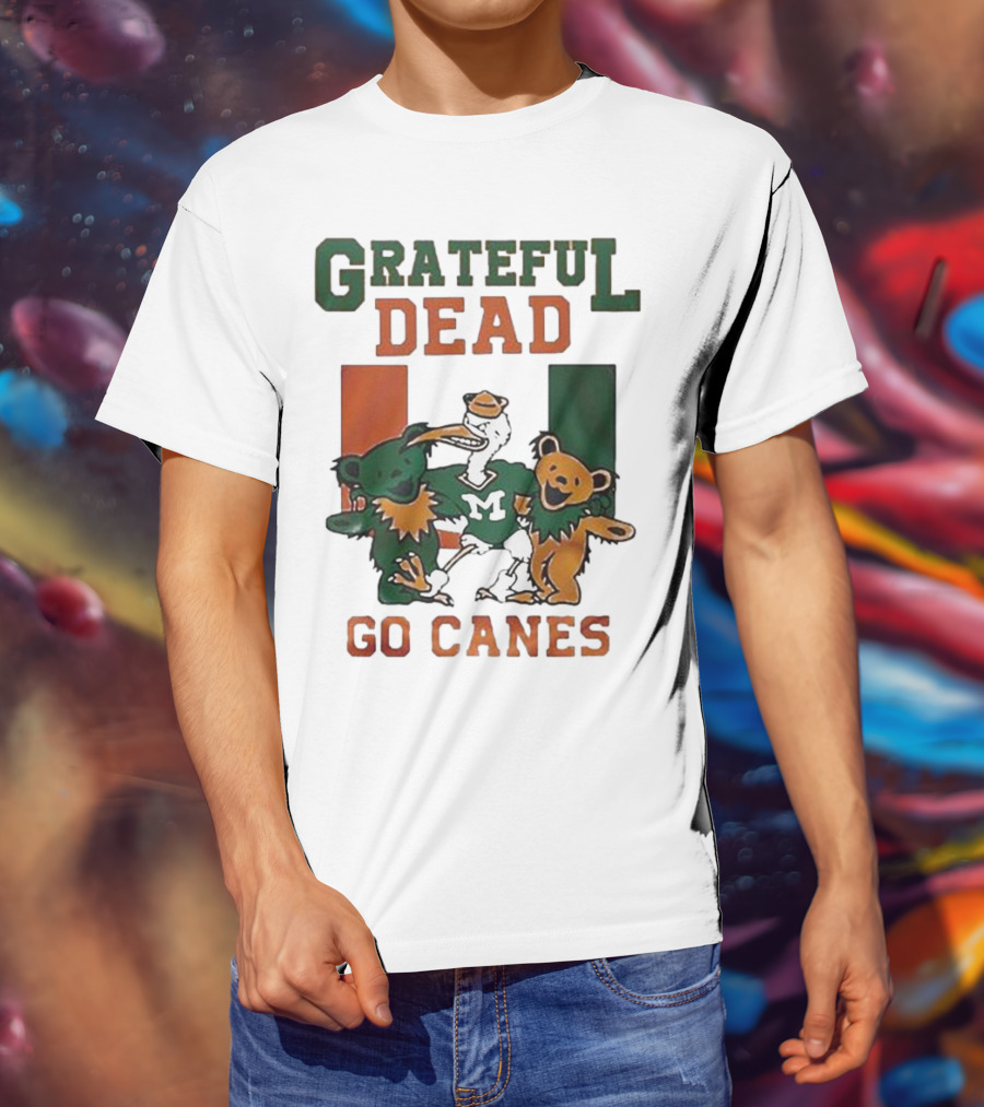 Grateful Dead Miami Hurricanes Go Canes Bears T-Shirt