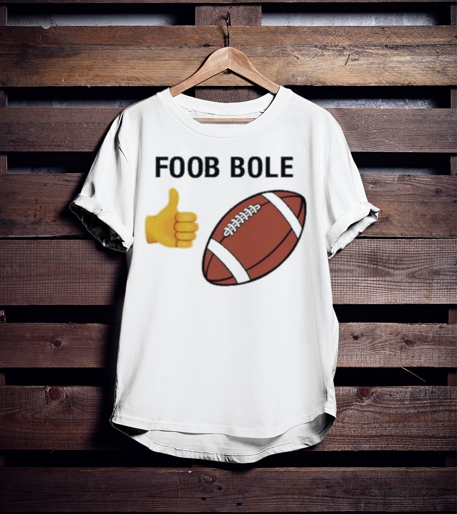 Foob Bole Football Thumb Up Emoji Brown Ball T-Shirt