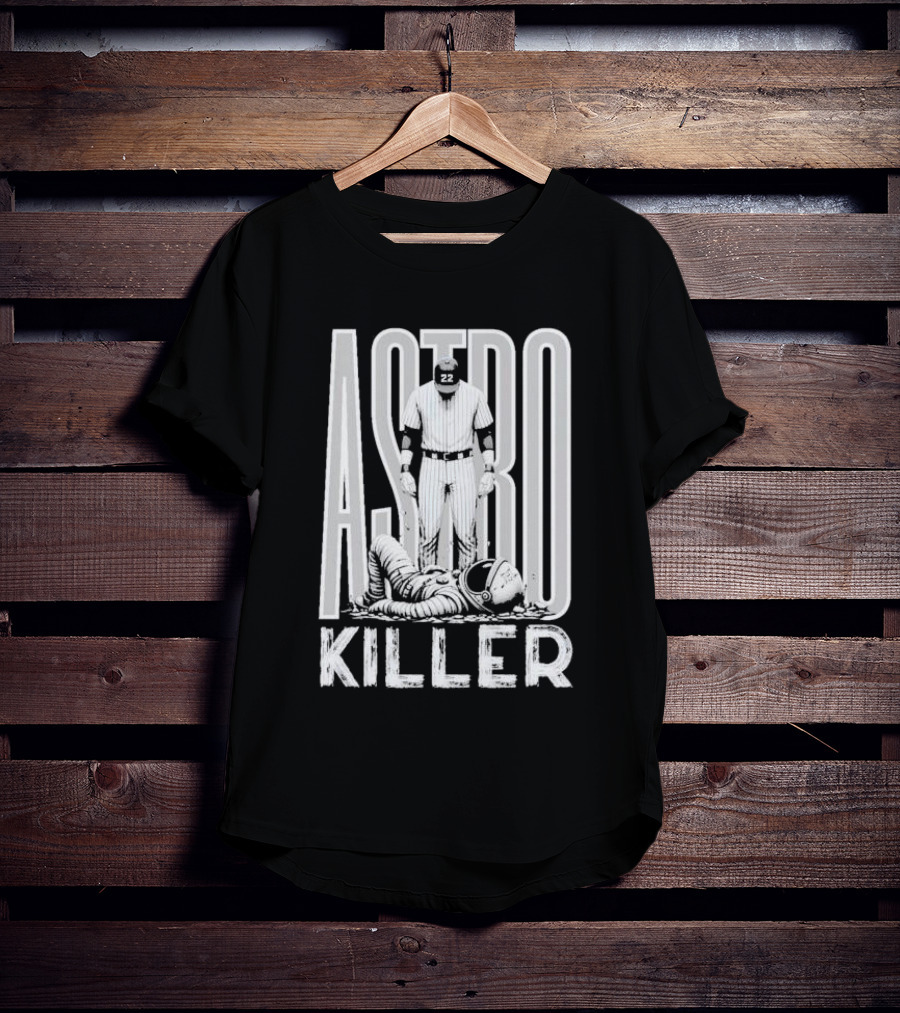 Astro Killer Yankees Player Standing Over Fallen Astronaut T-Shirt
