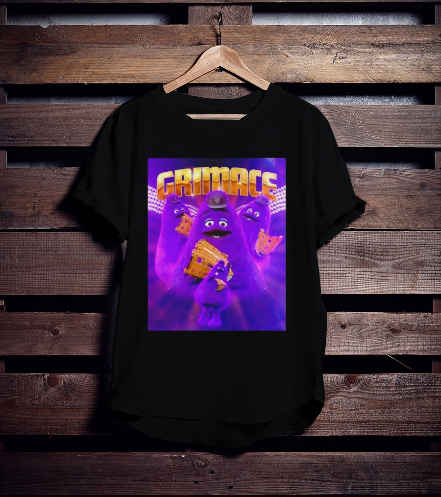 Grimace New York Mets Baseball Mascot Collage Retro T-Shirt