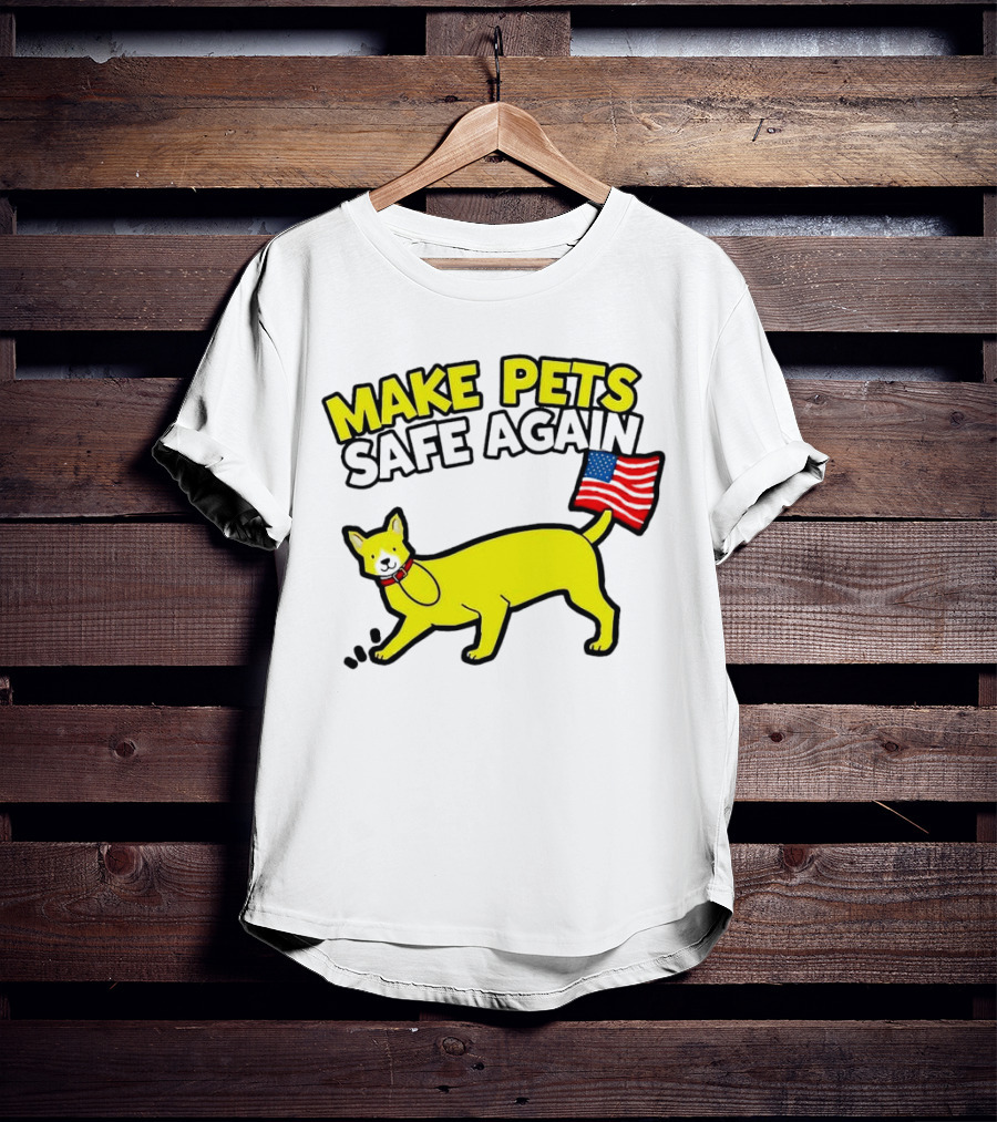 Make Pets Safe Again US Flag Dog Tail T-Shirt