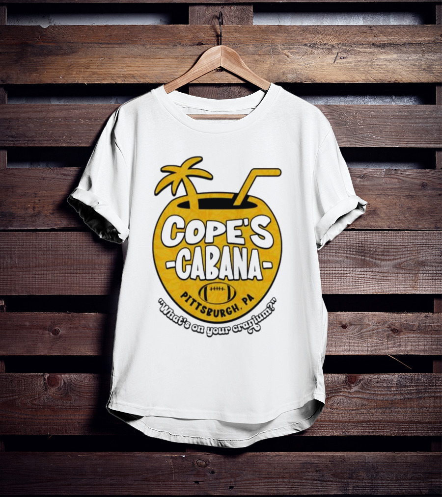 Cope's Cabana Pittsburgh PA What's On Your Cranium Football Coconut Palm T-Shirt