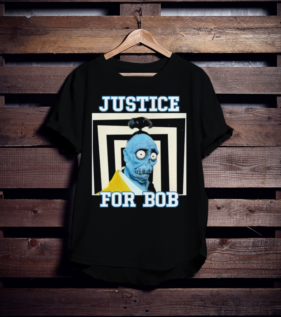 Justice For Bob Beetlejuice Movie Parody Blue Zombie Character T-Shirt