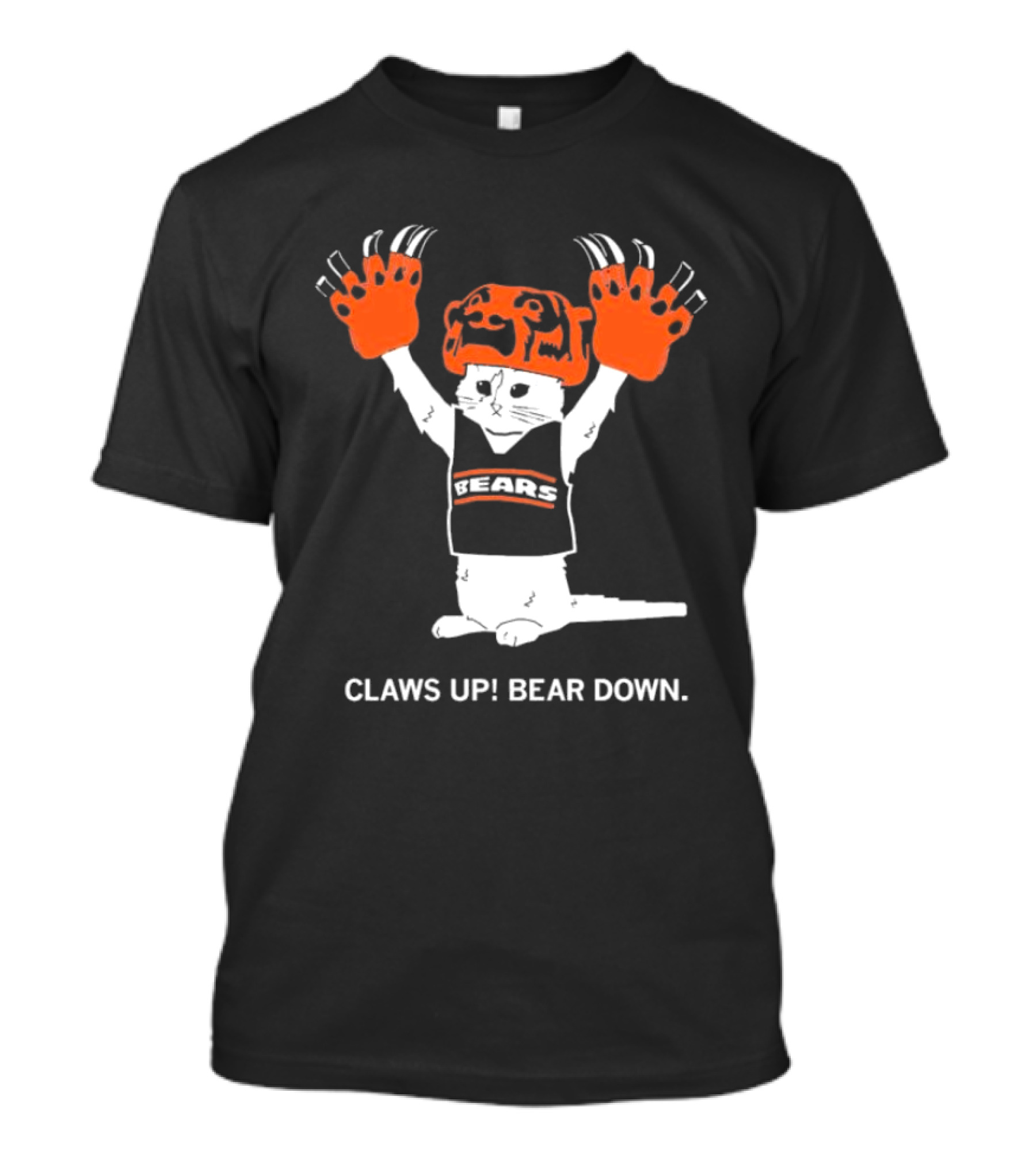 Gary Chicago Bears Cat Mascot Claws Up Bear Down T-Shirt
