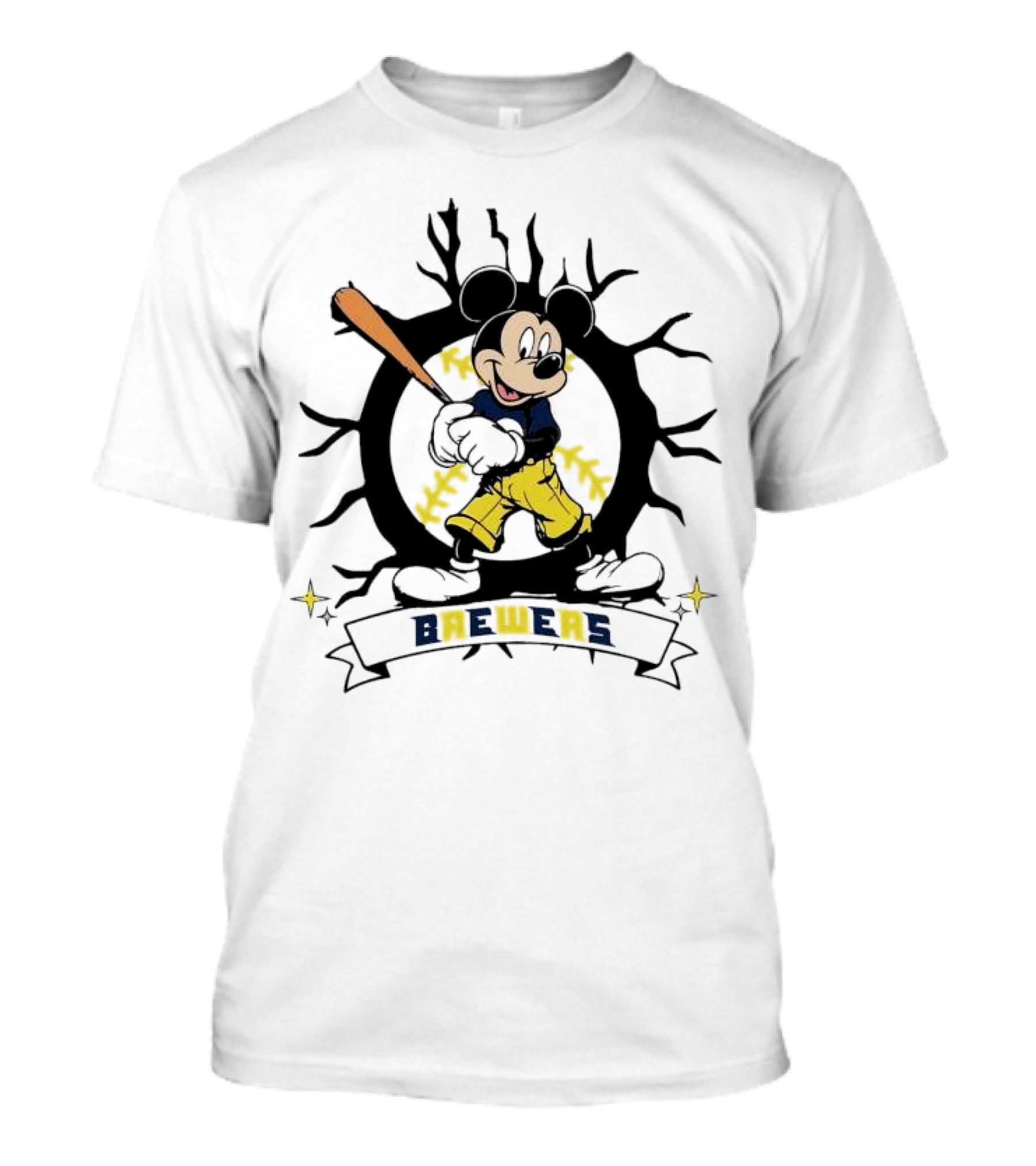 Milwaukee Brewers Baseball Mickey Mouse Brewers T-Shirt