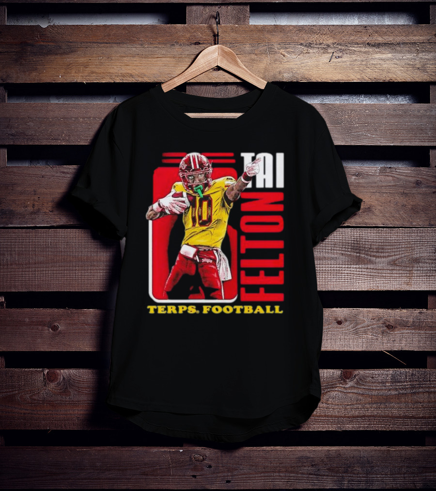 Tai Felton Terps Football Maryland Terrapins Retro 90s T-Shirt