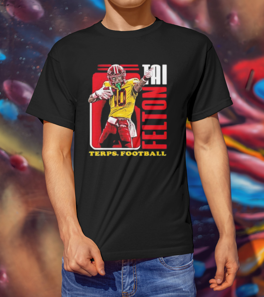 Tai Felton Terps Football Maryland Terrapins Retro 90s T-Shirt