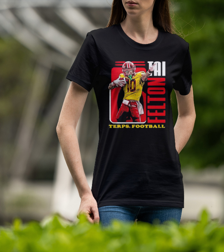 Tai Felton Terps Football Maryland Terrapins Retro 90s T-Shirt