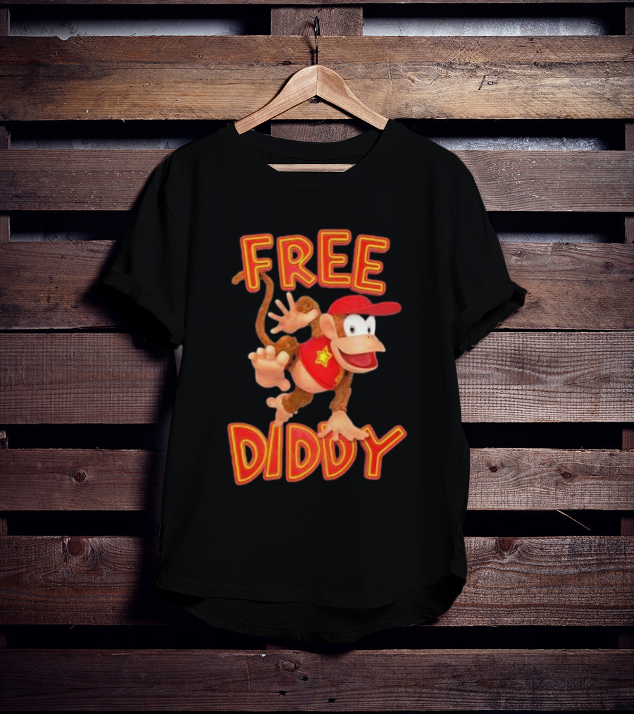Free Diddy Kong Nintendo Character T-Shirt