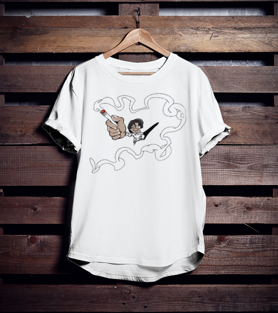 Rav Hand Holding Cigarette With Smoke Swirls T-Shirt