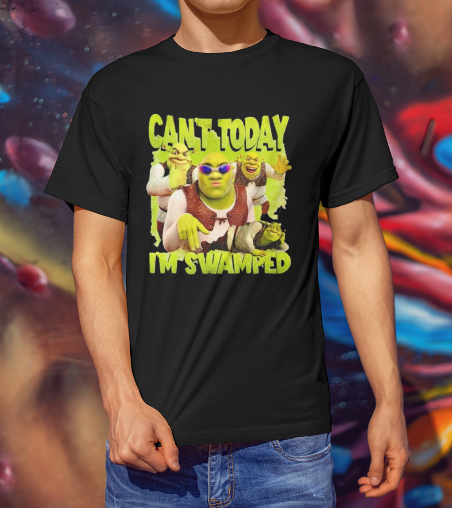 Can't Today I'm Swamped Shrek Meme Sunglasses Dance Moves T-Shirt