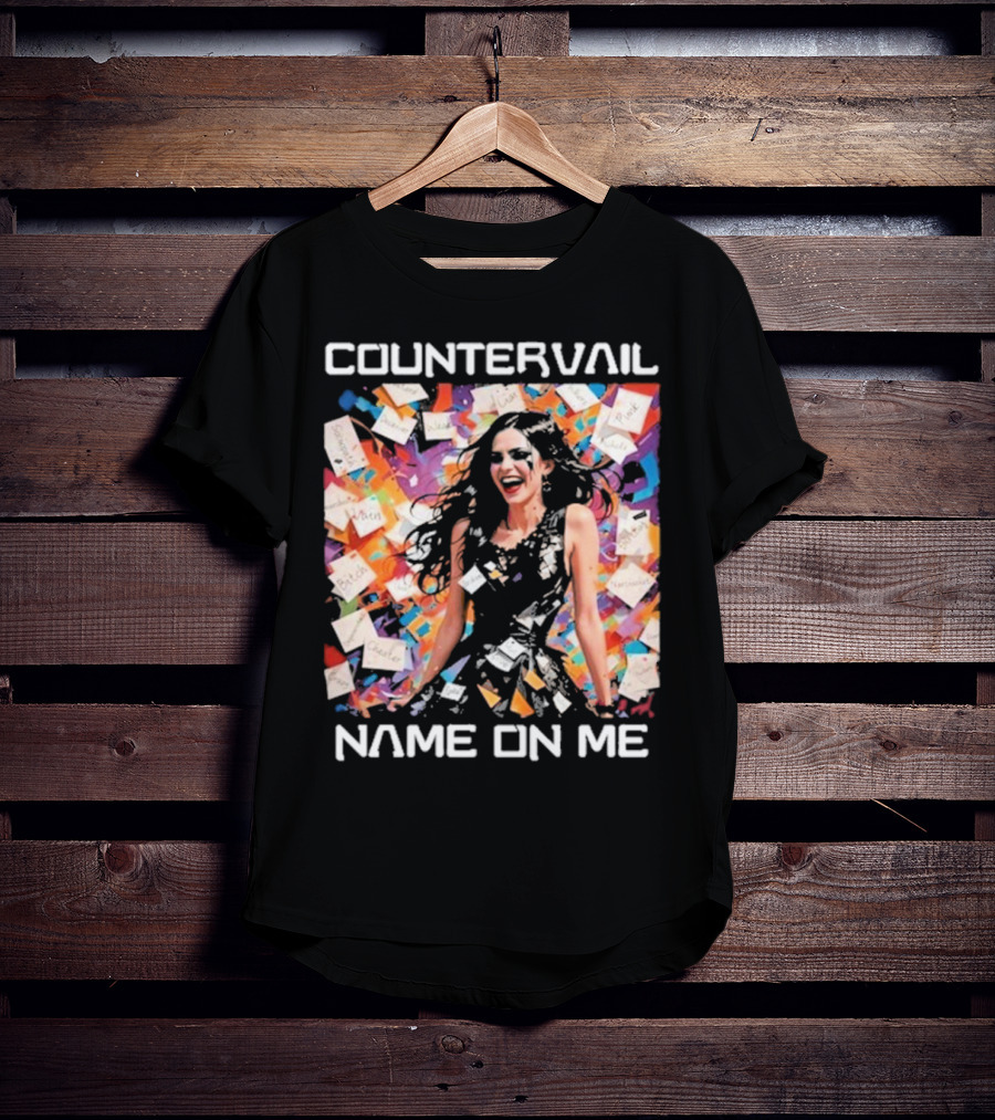 Countervail Name On Me Vibrant Collage Joyful Woman With Notes T-Shirt
