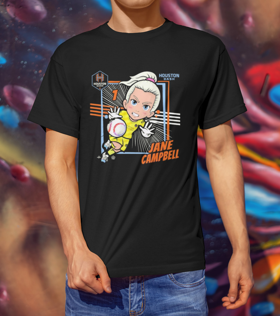 Houston Dash Jane Campbell Chibi Soccer Art 1 T-Shirt