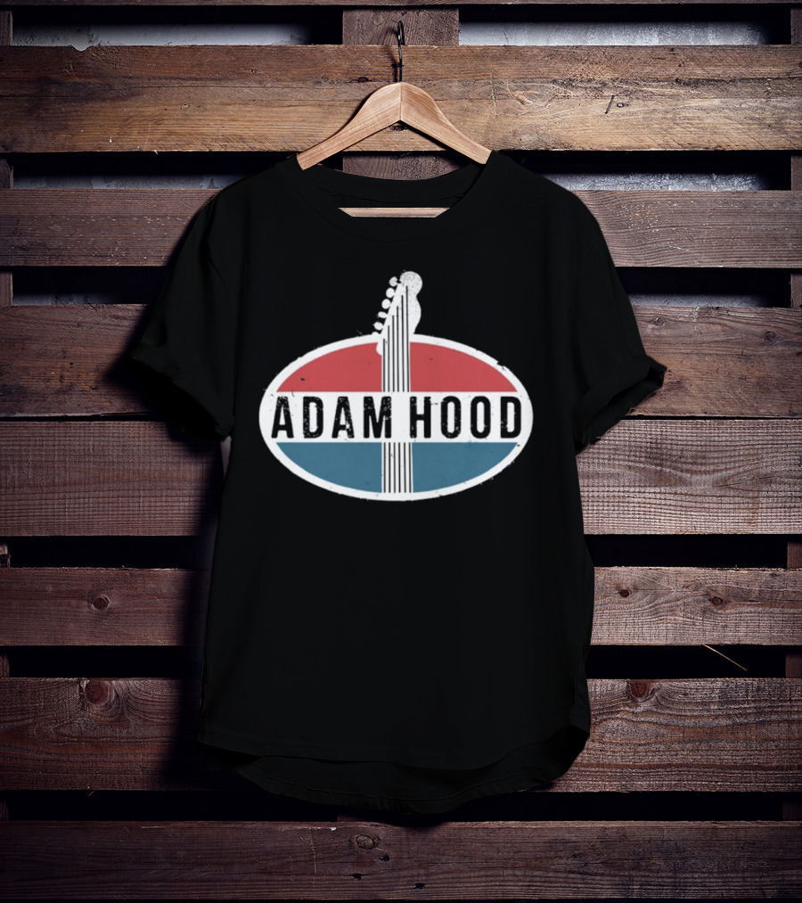 Adam Hood Vintage Guitar Headstock Oval Sign T-Shirt