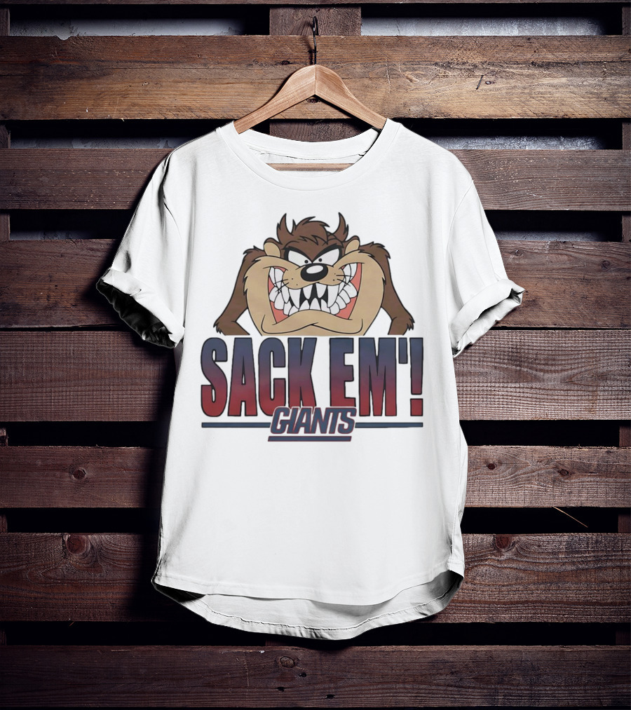 Sack Em Taz Looney Tunes Giants T-Shirt