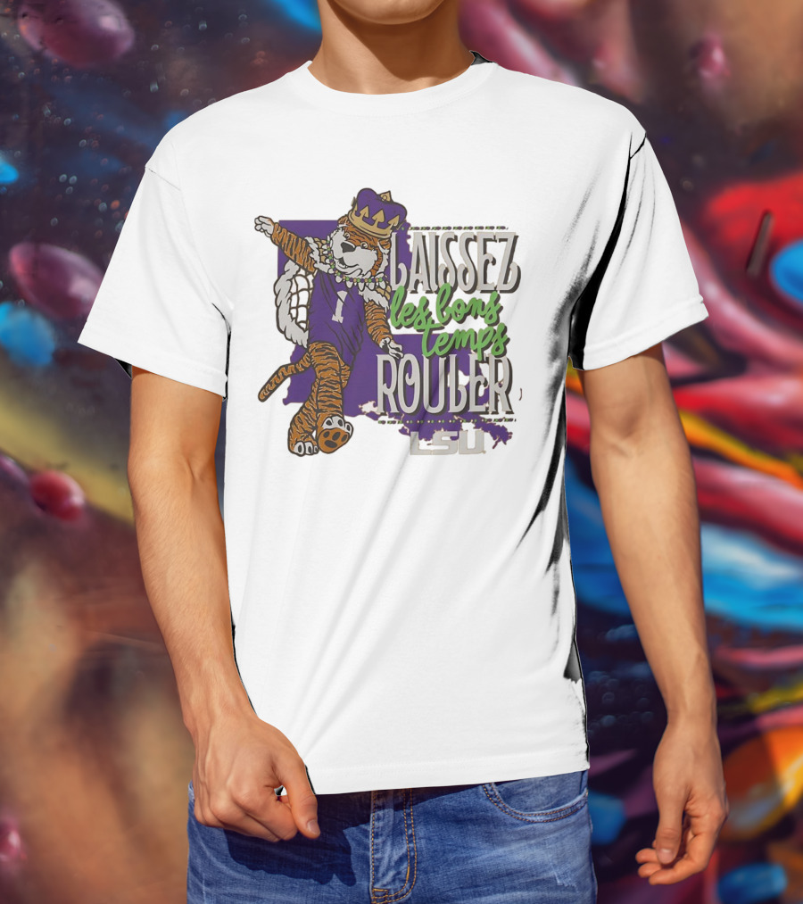 LSU Tigers Laissez Les Bons Temps Rouler Mardi Gras T-Shirt