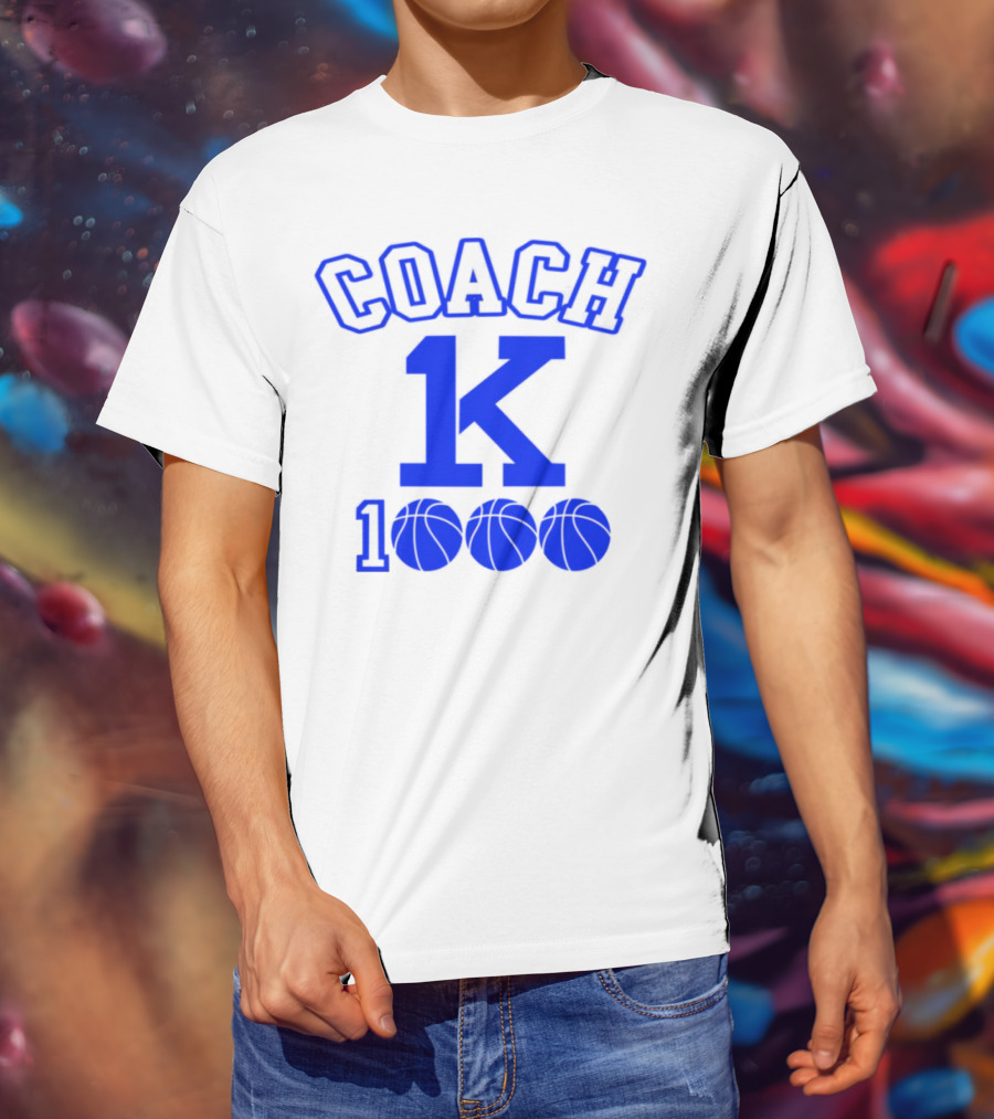 Coach K 1000 Wins Basketball Achievement T-Shirt