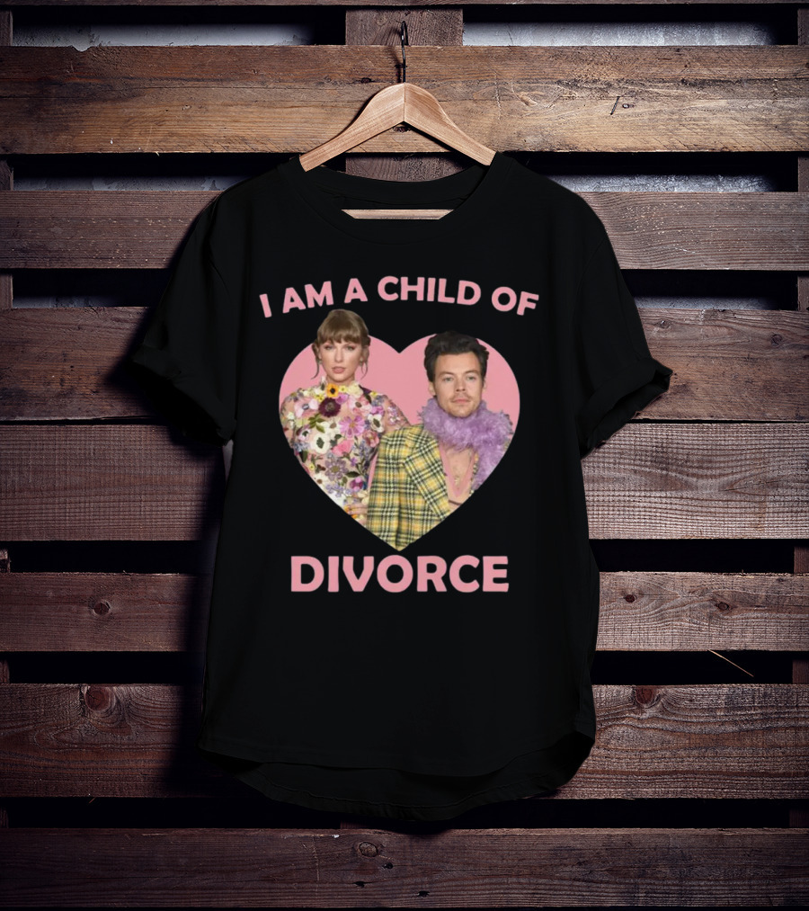 I Am A Child Of Divorce Heart With Floral And Plaid Outfits T-Shirt