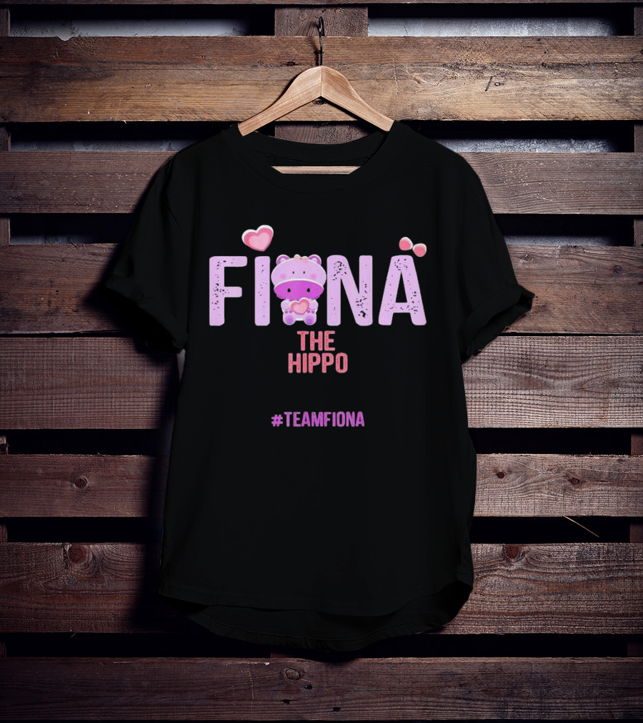 Fiona The Hippo Heart Pink #TeamFiona T-Shirt