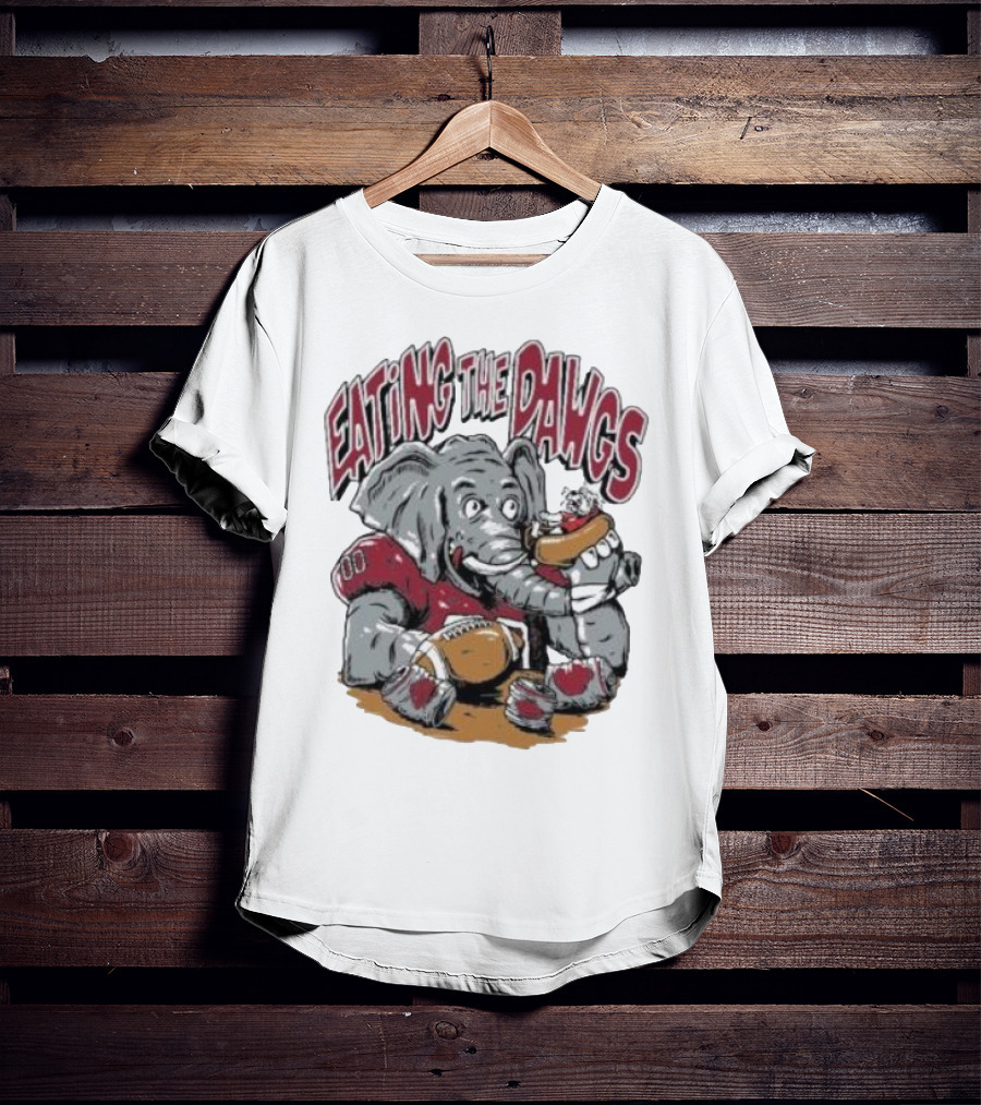 Alabama Crimson Tide Elephant Eating The Dawgs Football Rivalry T-Shirt