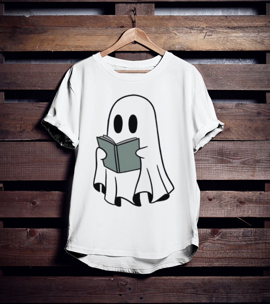 Fantôme Ghost Reading Book T-Shirt