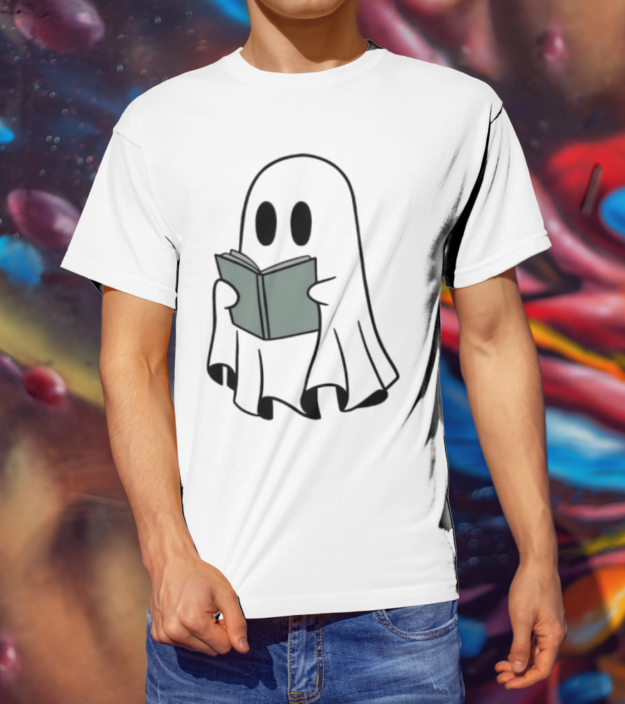 Fantôme Ghost Reading Book T-Shirt