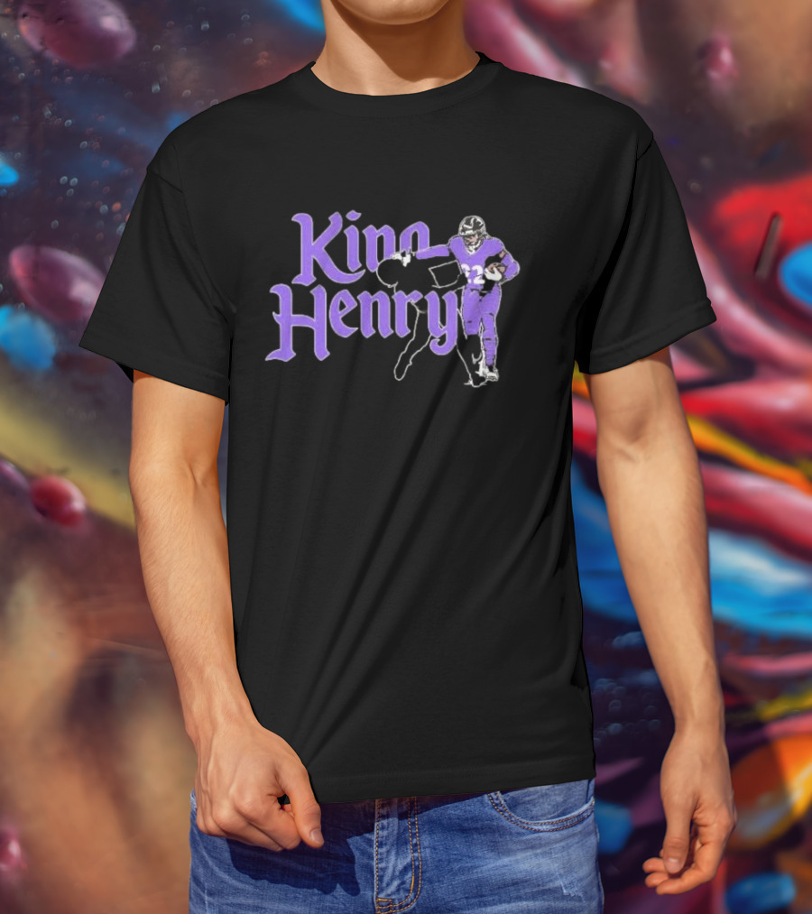 King Henry Derrick Henry Baltimore Ravens Player Number 22 T-Shirt
