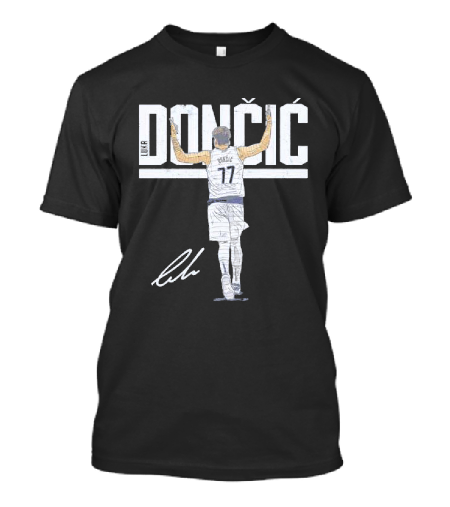 Luka Doncic Dallas Mavericks Dončić 77 Signature T-Shirt