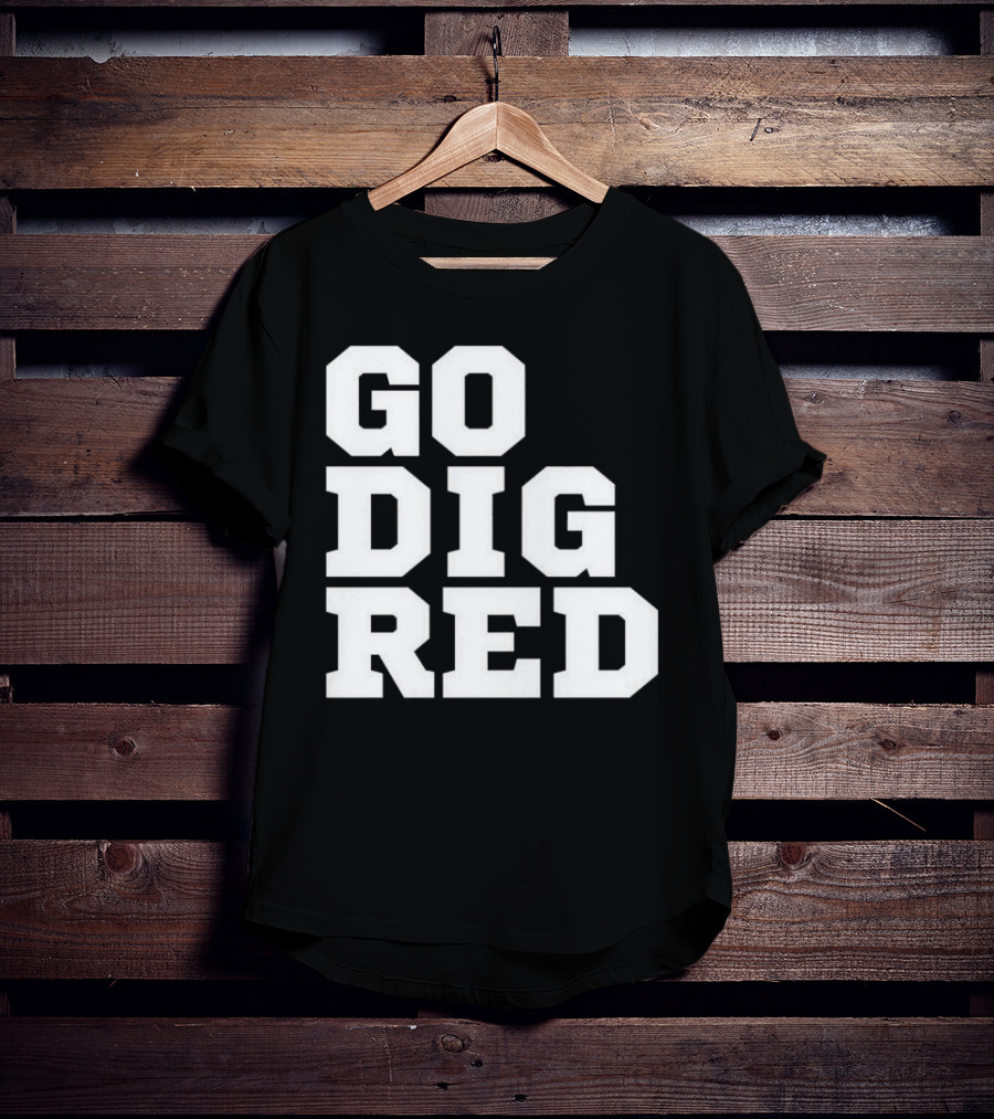 Go Dig Red Volleyball Nebraska Huskers Fan Spirit T-Shirt
