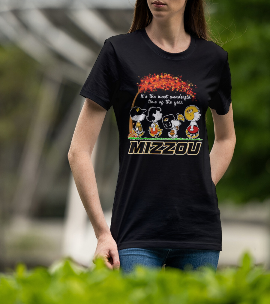 Mizzou Peanuts Fall It's The Most Wonderful Time Of The Year T-Shirt