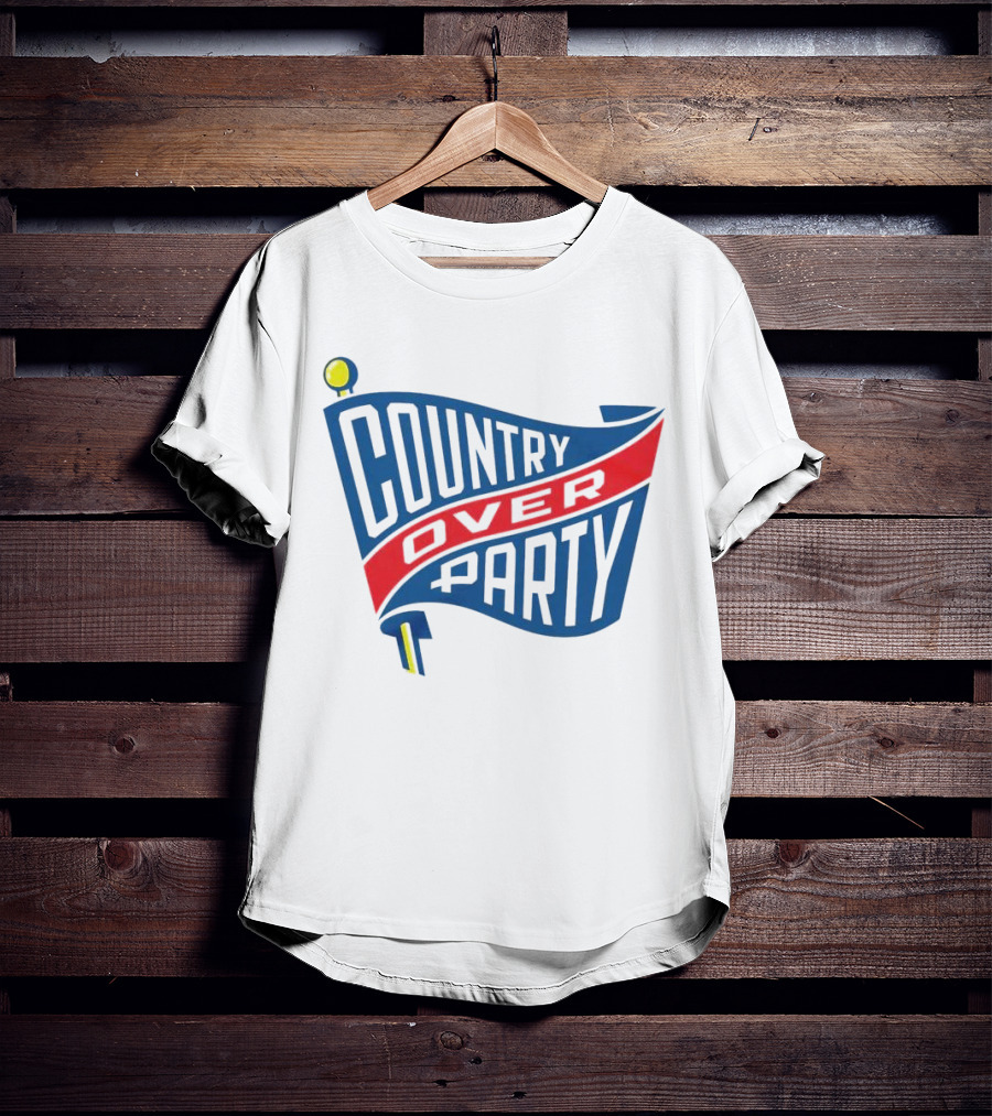 COUNTRY OVER PARTY Flag T-Shirt