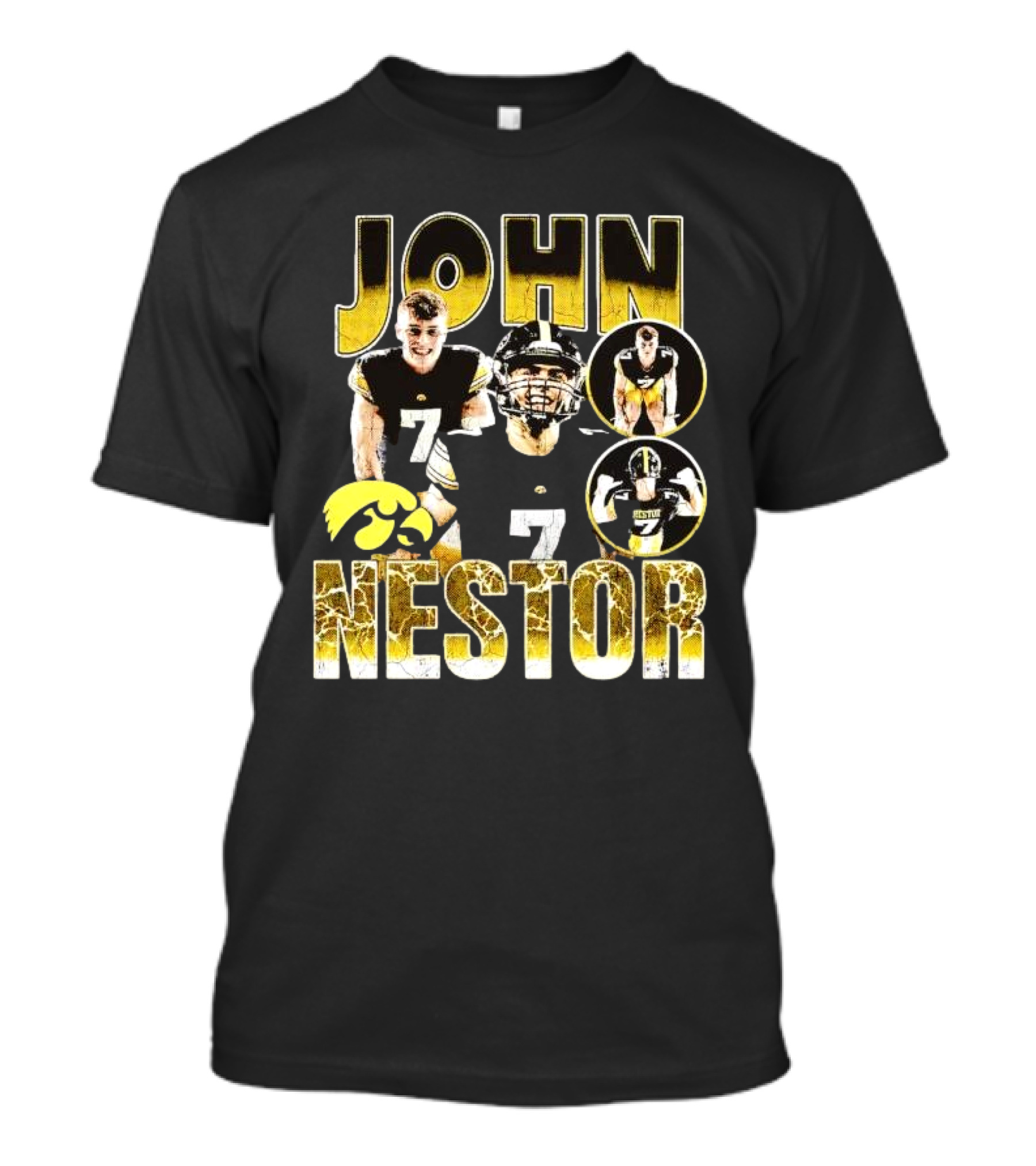 John Nestor Number 7 Iowa Hawkeyes T-Shirt