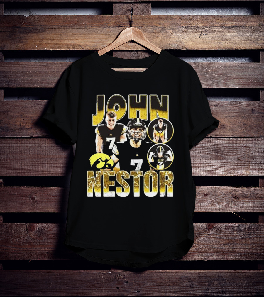 John Nestor Number 7 Iowa Hawkeyes T-Shirt