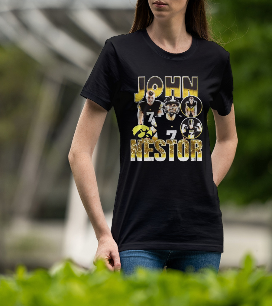 John Nestor Number 7 Iowa Hawkeyes T-Shirt