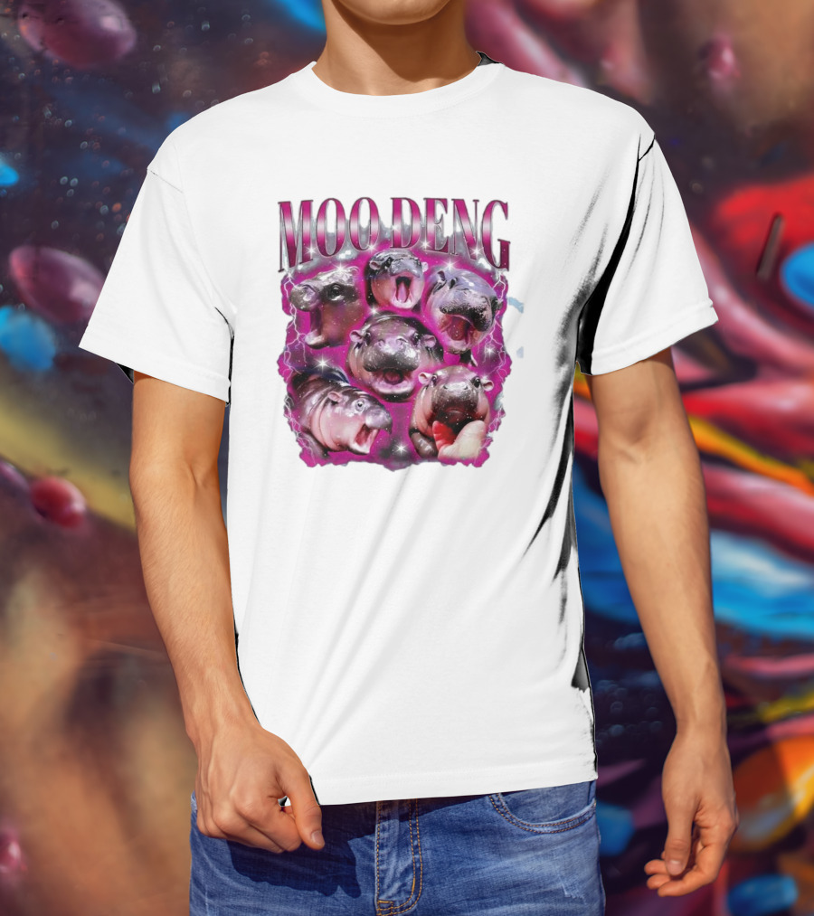 Moo Deng Hippo Humor Sublimation T-Shirt